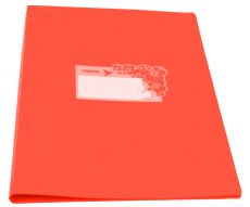 Папка на 2-х кольцах Бюрократ TROPIC TR0718/2Ror А4 пластик 0.7мм корешок 18мм оранжевый